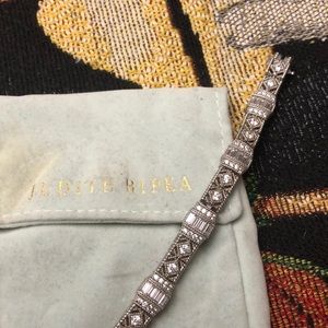Judith Ripka sterling vintage look cz bracelet